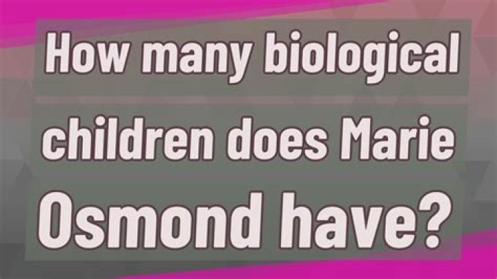How many biological children does Marie Osmond have?