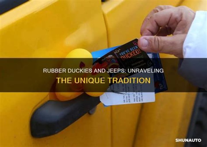 ¿Qué significa un patito de goma en un jeep? – Celebrity.fm