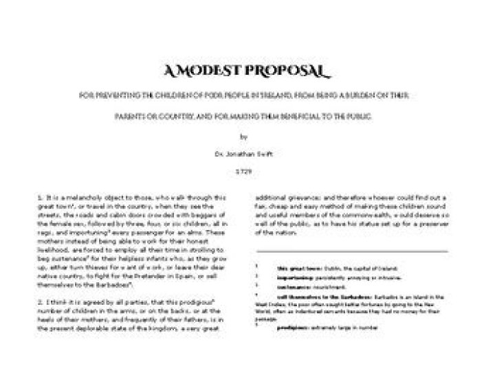 What is the irony of A Modest Proposal? – Celebrity.fm – #1 Official Stars, Business & People Network, Wiki, Success story, Biography & Quotes