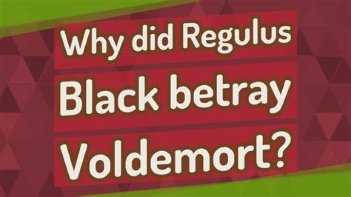 ¿Por qué Regulus Black traicionó a Voldemort?